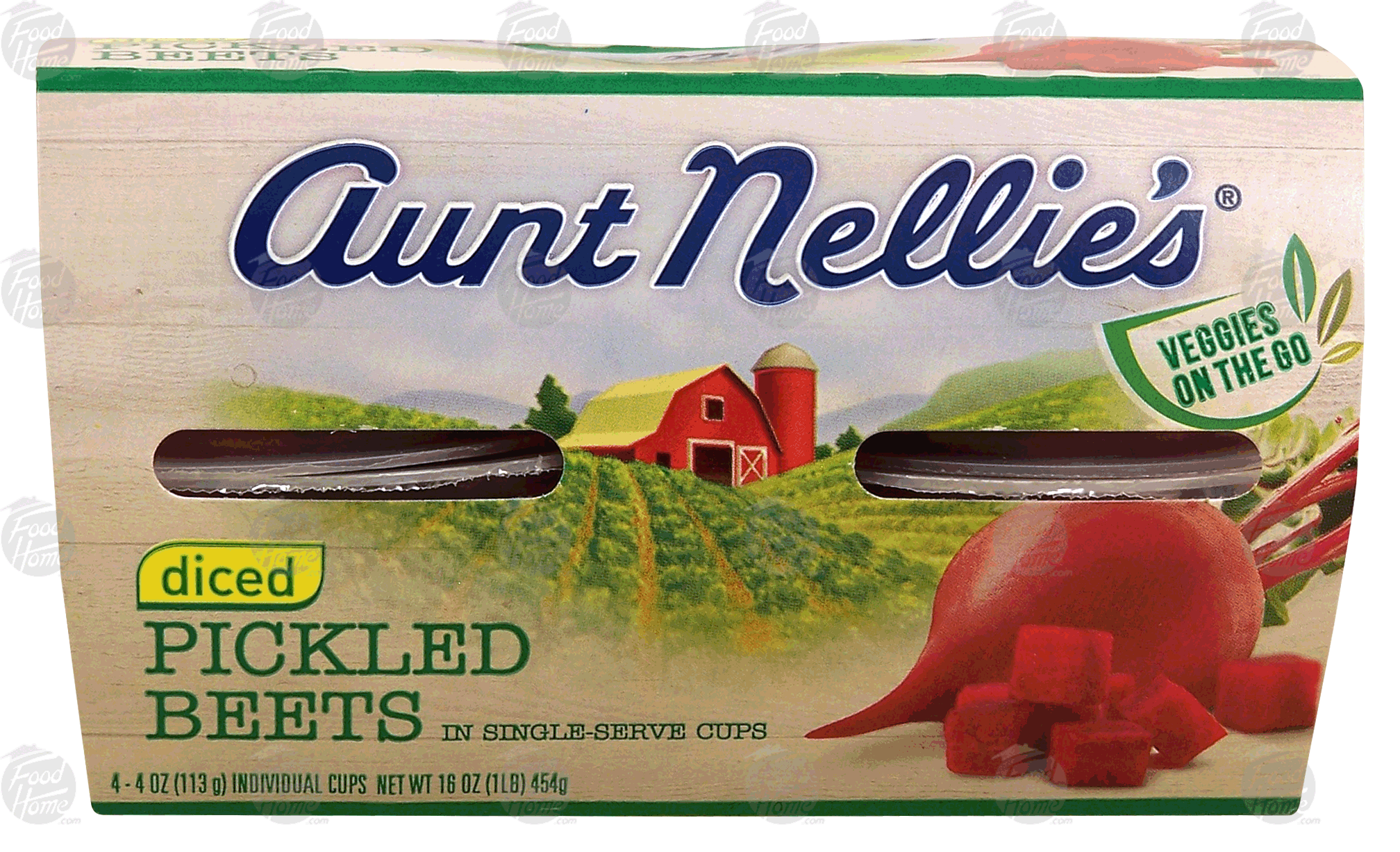 Aunt Nellie's  diced pickled beets, 4-oz. plastic cups Full-Size Picture